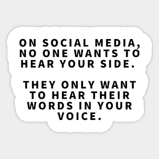 #1 Rule of Social Media Sticker